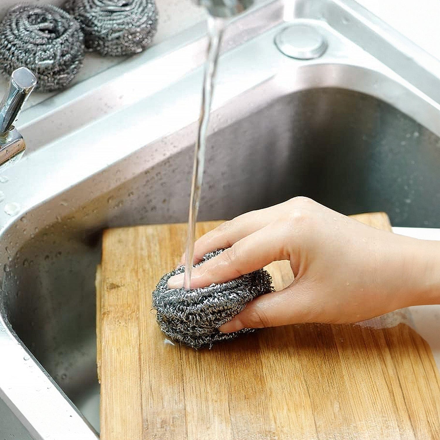 Spiffy STAINLESS STEEL SCOURERS 6 PACK