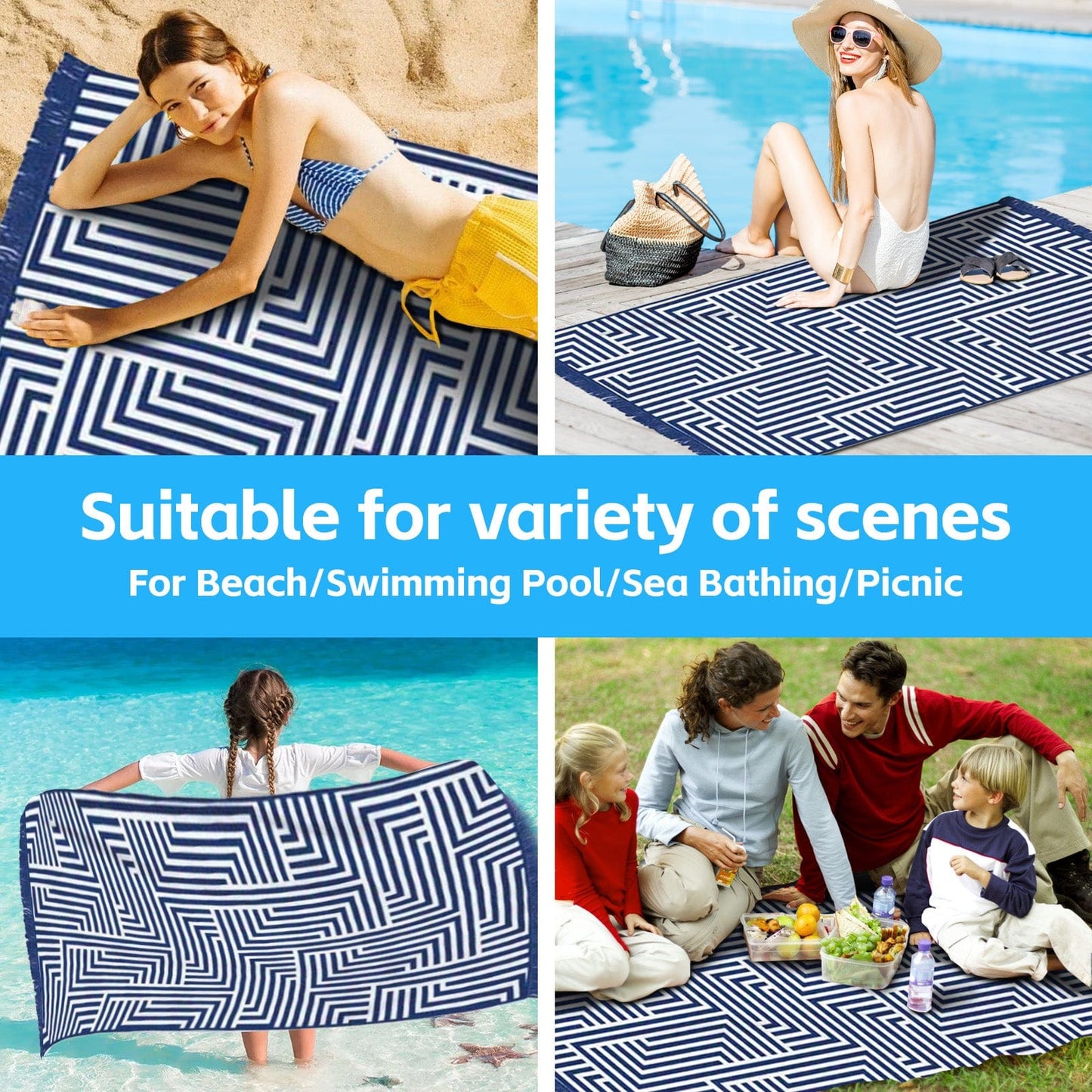 Lazy Dayz towel Rectangular Quick Dry Beach Towel with Tassel - Yellow