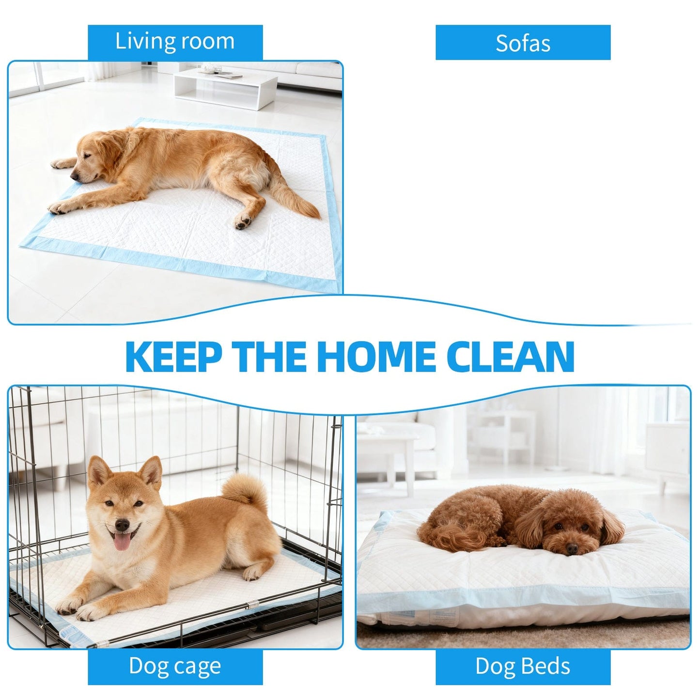 Living Today Pets 400 Pcs Dog Absorbent Training Pad 60 x 60 cm
