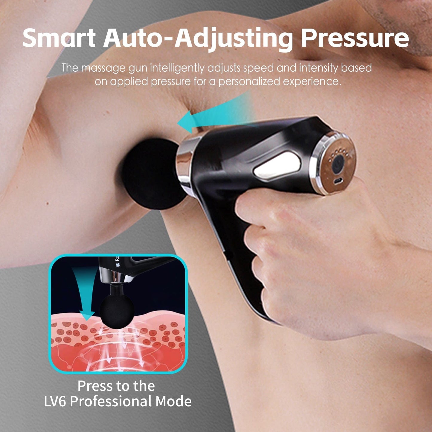 Remology personal care Remology Impact Therapy 6 Adaptive Speed USB-C Massage Gun with 4 Heads