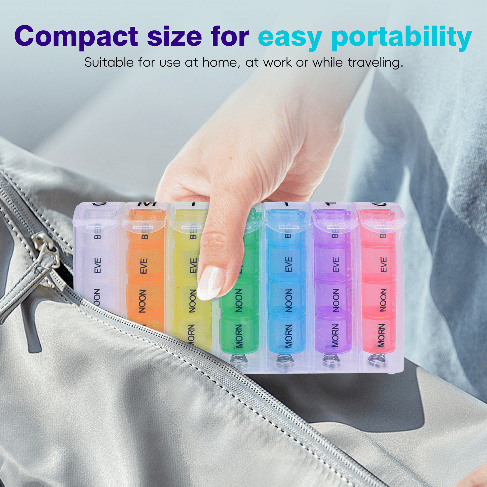 Flightmode health Flightmode 7 Day Travel Pill Box Medicine Organiser with Individual Daily Compartment