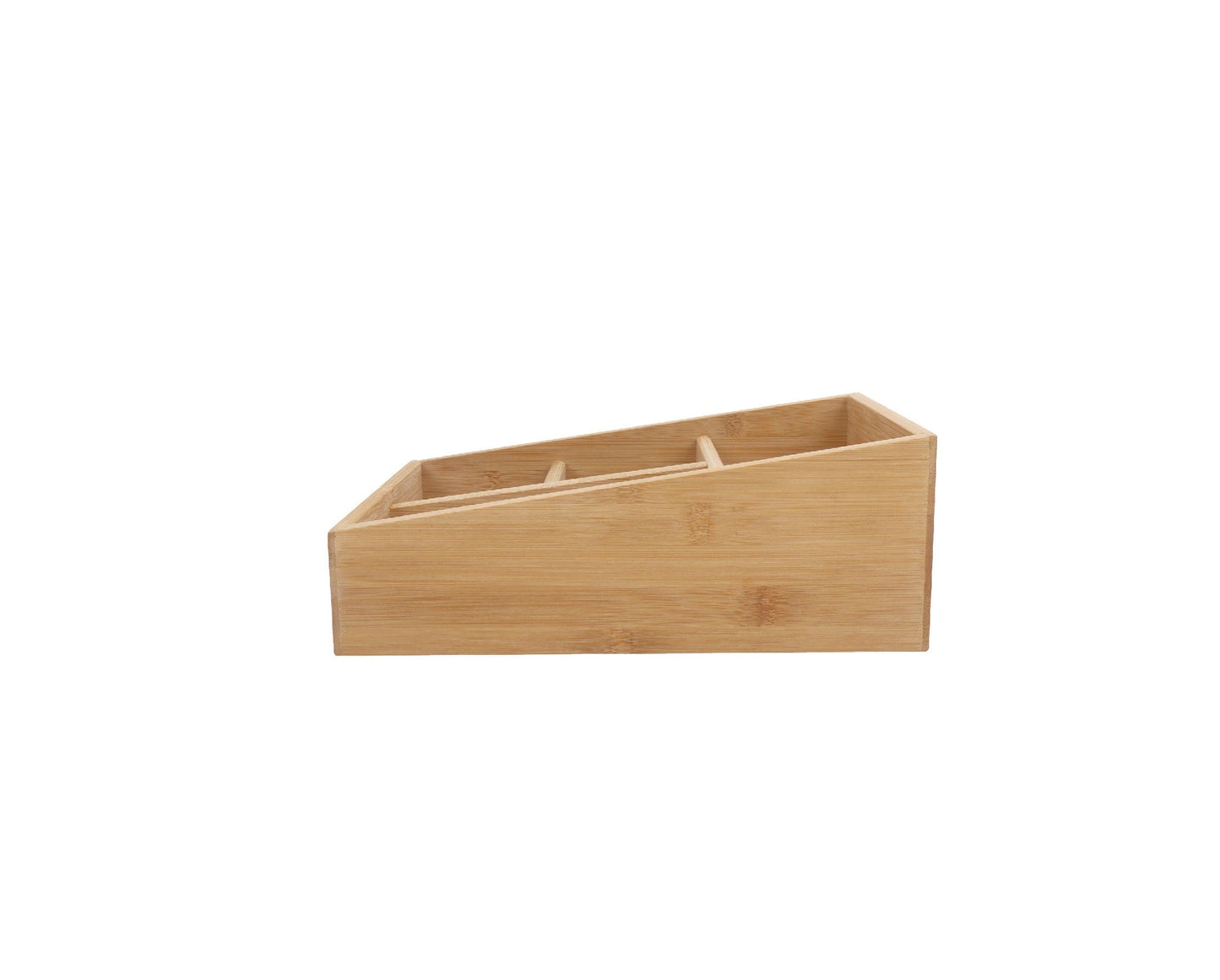 LIVINGTODAY Storage Hooks & Racks Bamboo Storage Box with 4 Slots