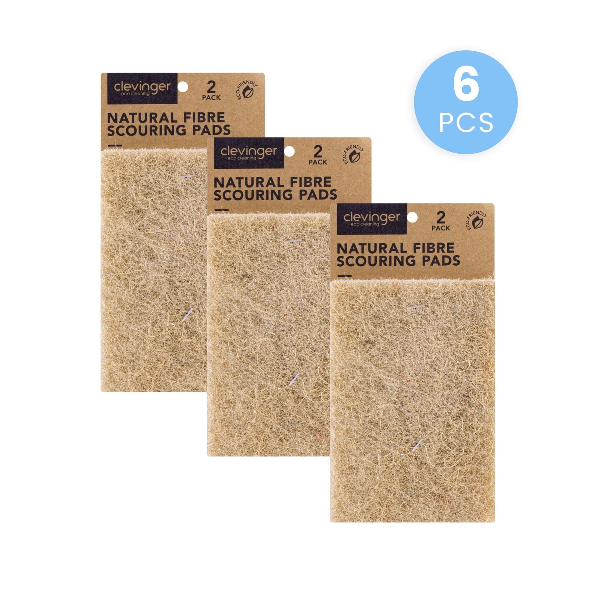 Clevinger Cleaning Clevinger 6PC Natural Fibre Scouring Pad