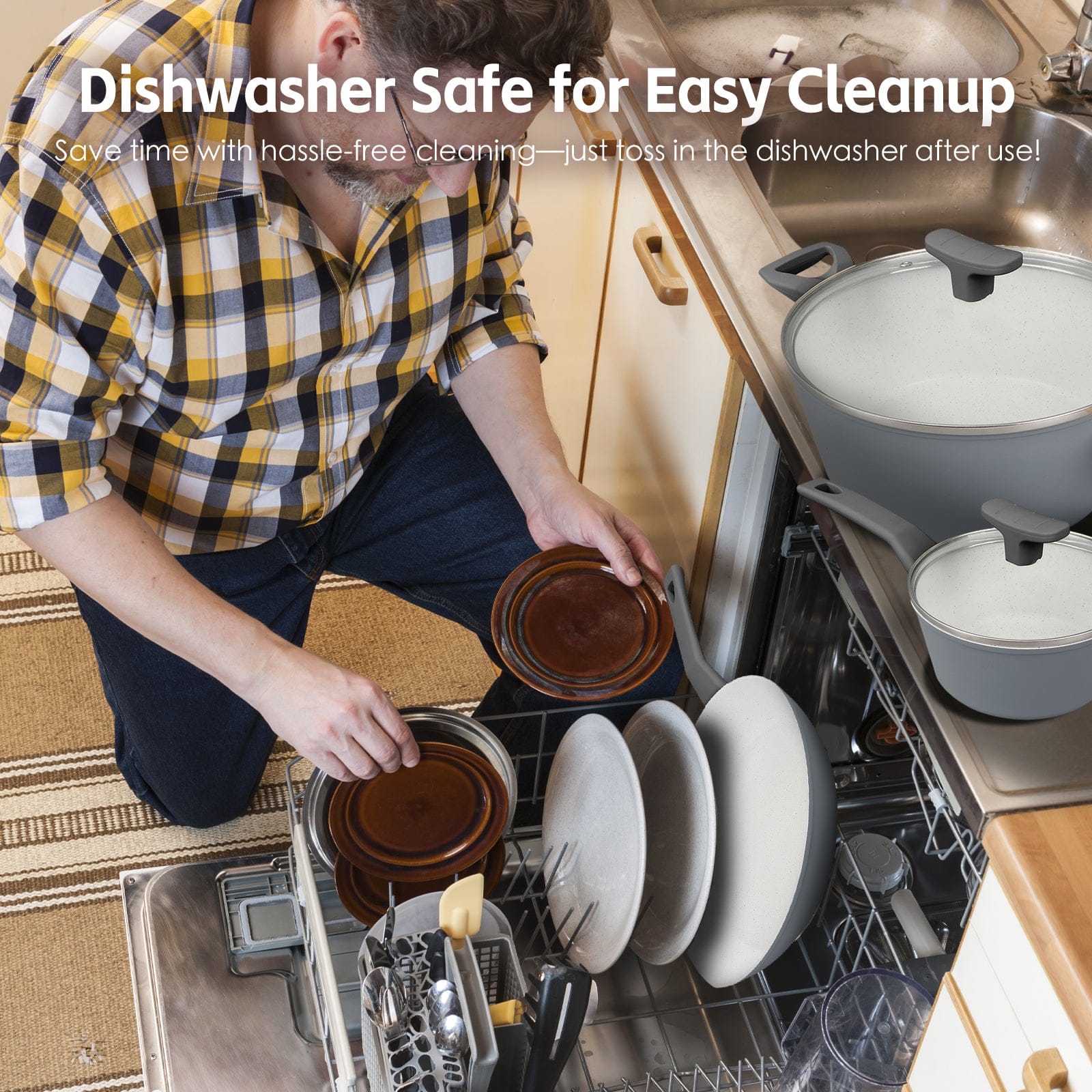 Living Today CLEVINGER 24CM NON-STICK CASSEROLE WITH LID