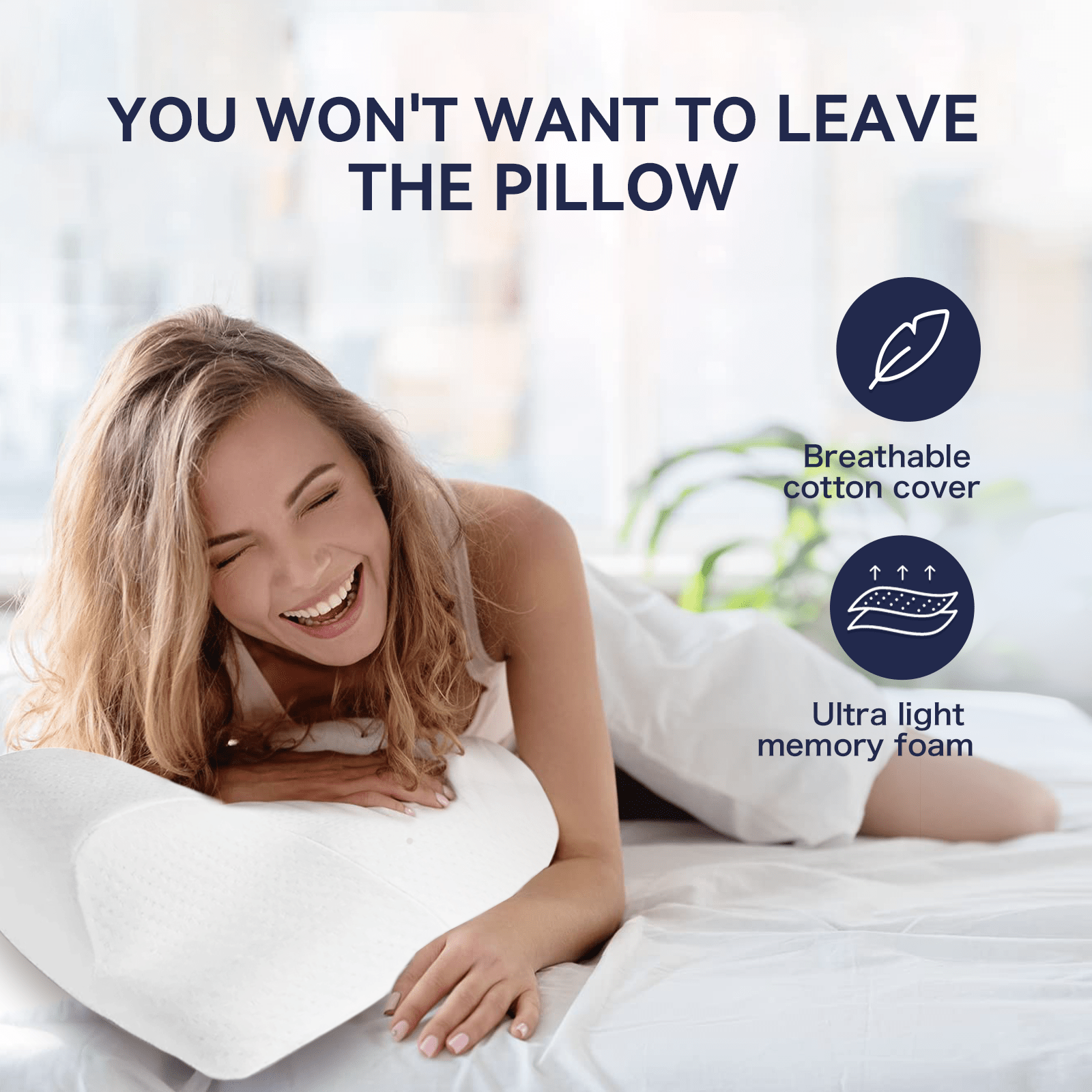 Living Today Pillows Memory Foam Beauty Sleep Pillow for Neck and Shoulder Pain