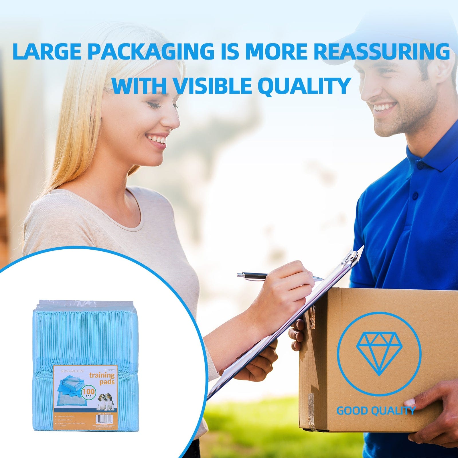 Living Today Pets 200 Pcs Dog Absorbent Training Pad 60 x 60 cm