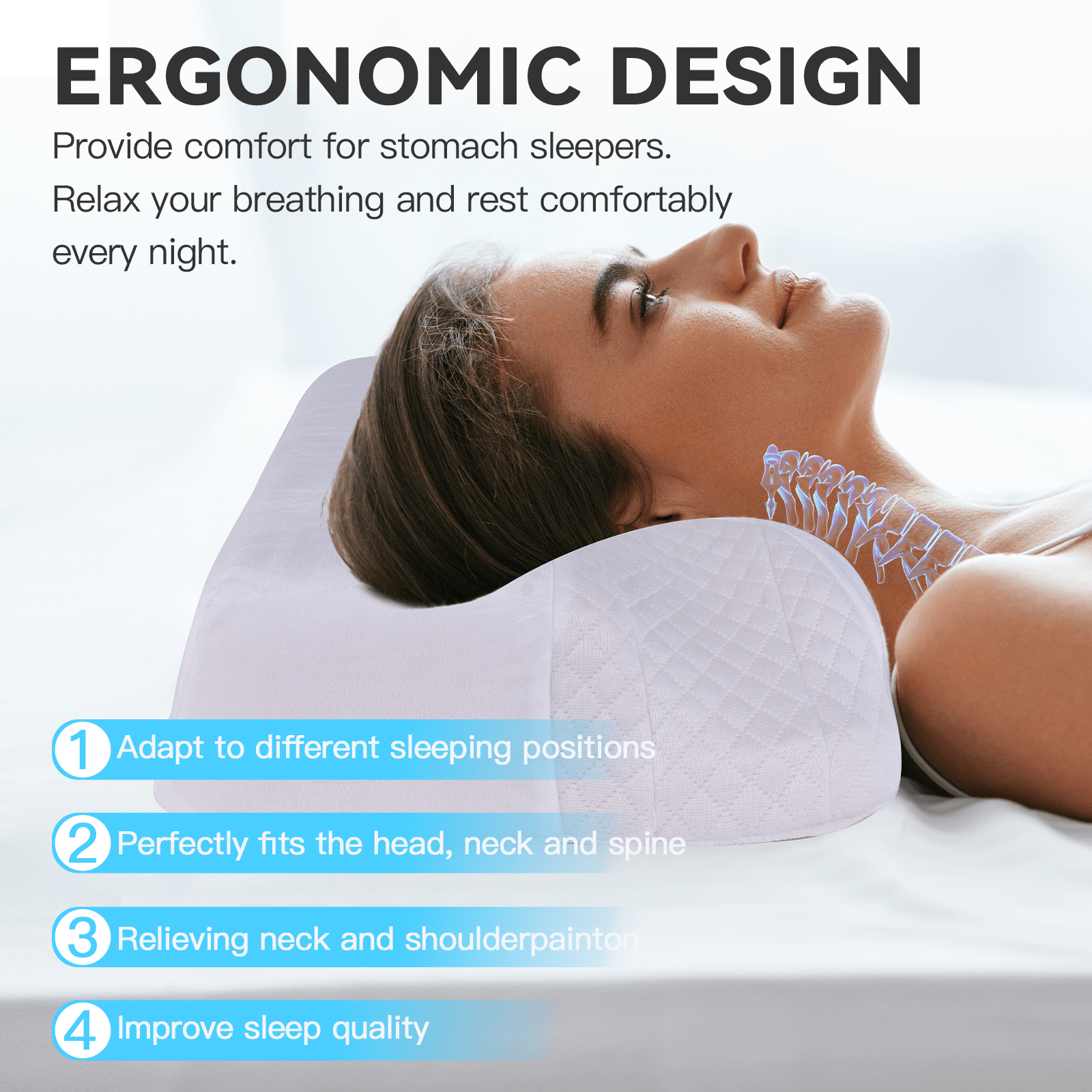 Living Today Pillows MEMORY FOAM PILLOW+8cm Memory Foam Mattress Topper with Bamboo Cover - Single Size