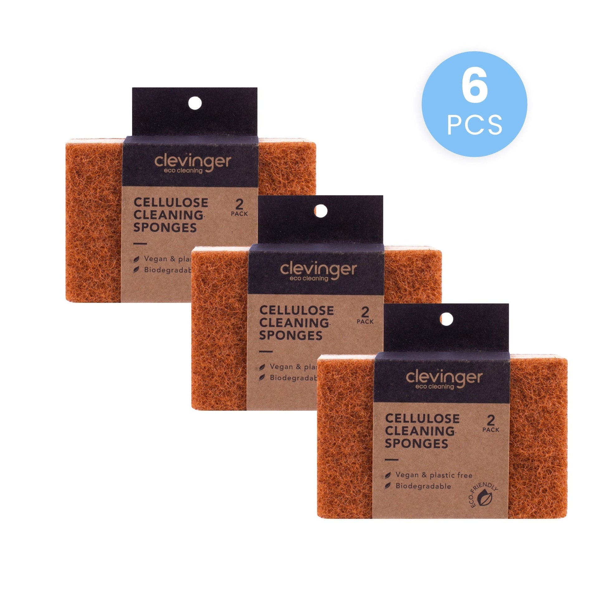 Clevinger cleaning sponge Clevinger 6PC Cellulose Cleaning Sponges