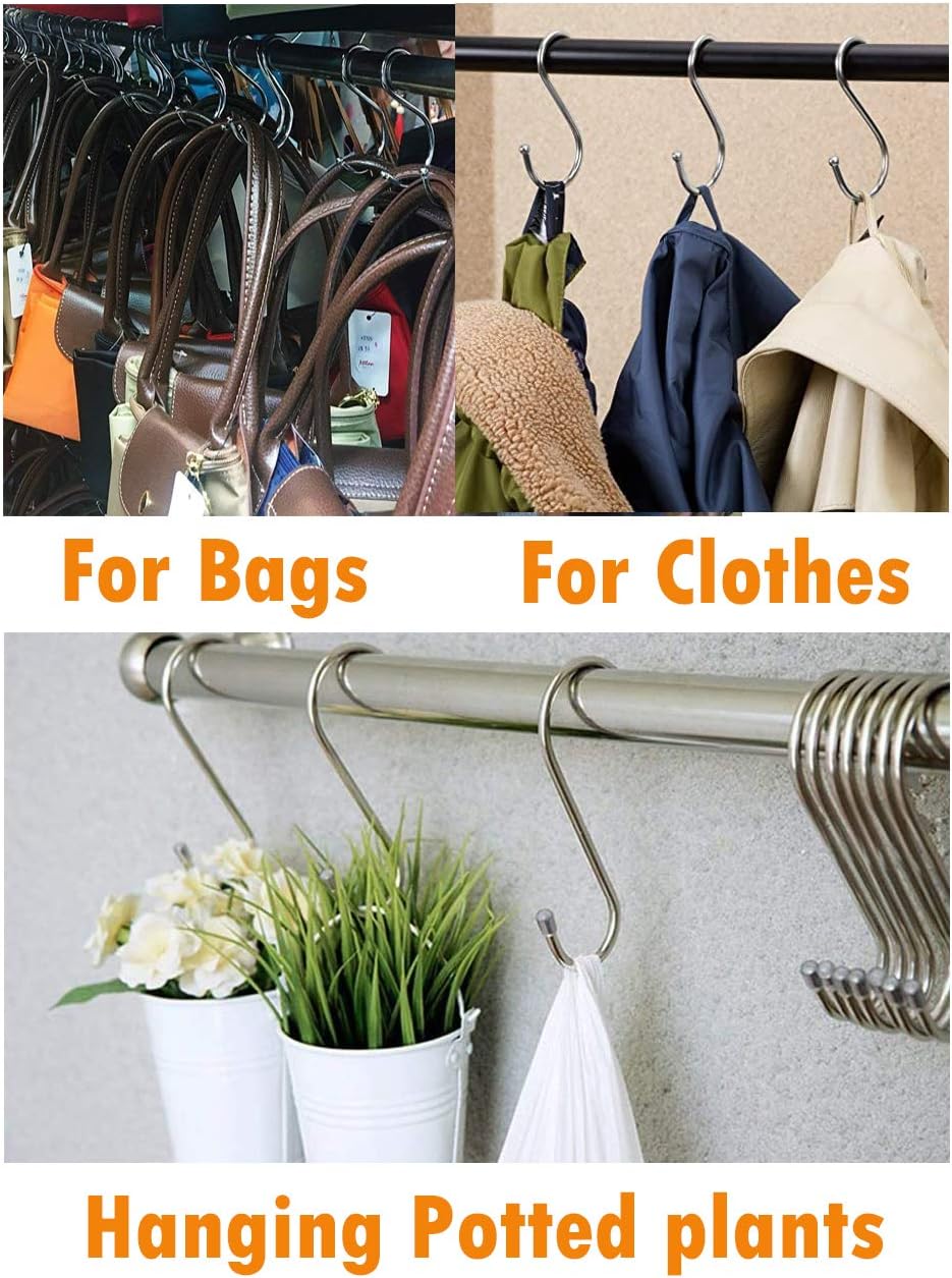 Living Today hock 18PCS Multipurpose Durable Utility S Hooks for Hanging