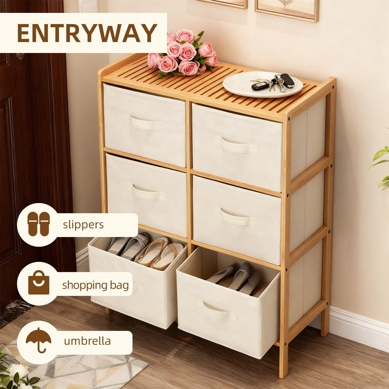 Clevinger 6 Drawer Bamboo Storage Chest