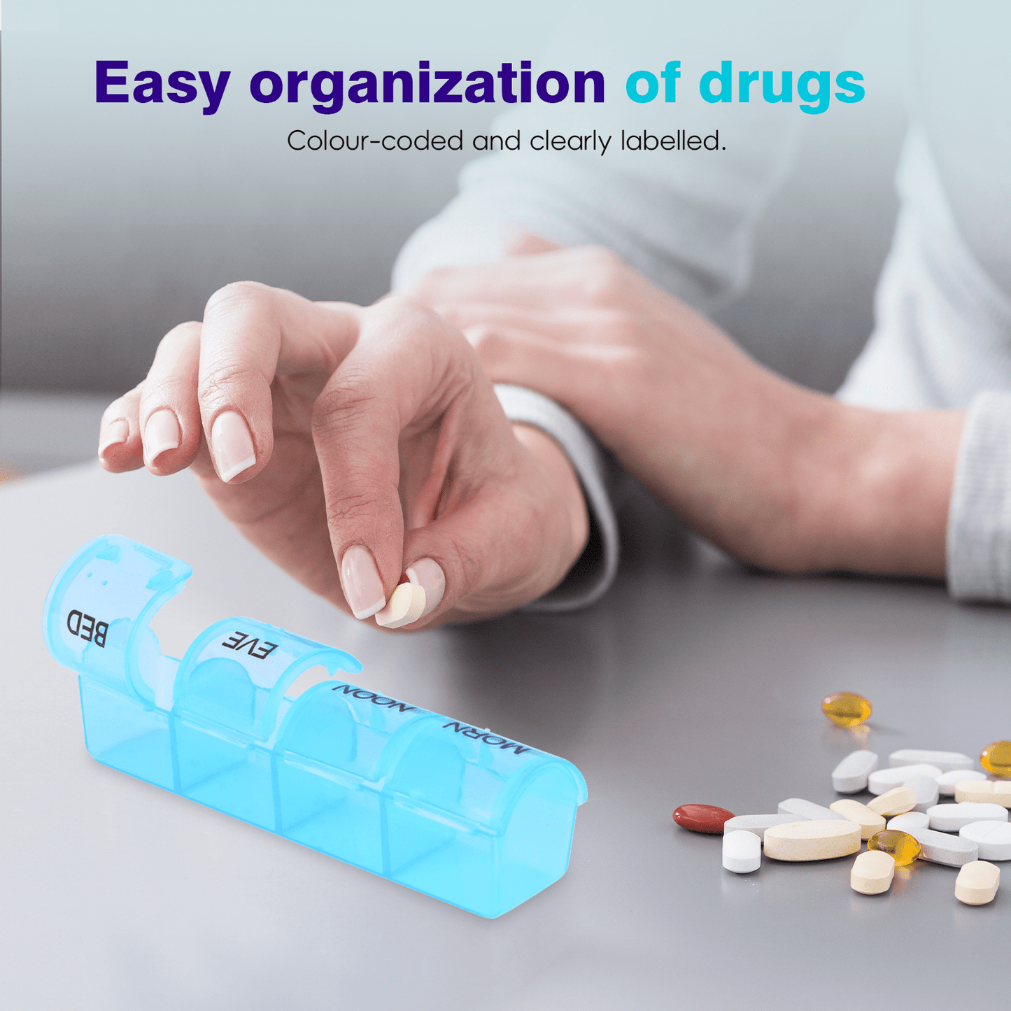 Flightmode health Flightmode 7 Day Travel Pill Box Medicine Organiser with Individual Daily Compartment