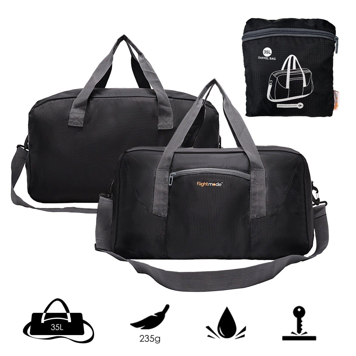Flightmode 35L Foldable Lightweight Duffel Travel Bag