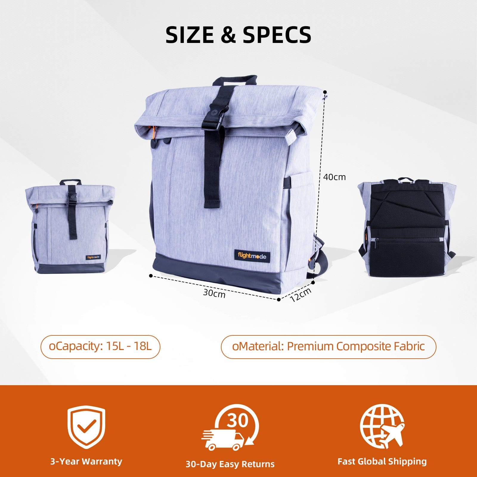 Flightmode Bags and Luggage Flightmode Day Tripper Backpack - Gray
