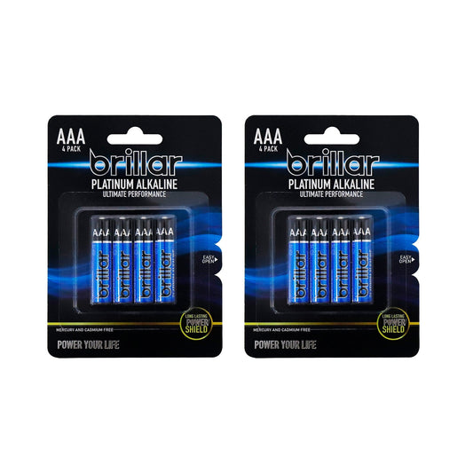 Brillar General Purpose Batteries 2x Brillar AAA Platinum Alkaline Batteries 4pk