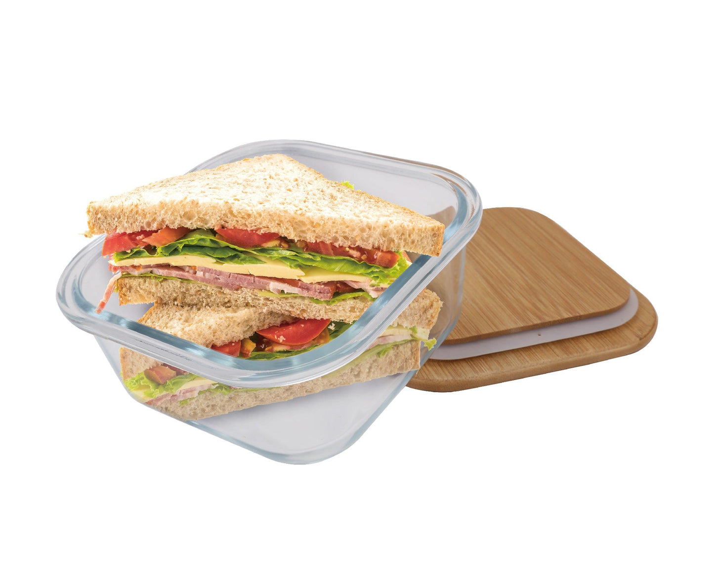 Clevinger Lunch Box 4 Pcs Bamboo Food Container - Medium
