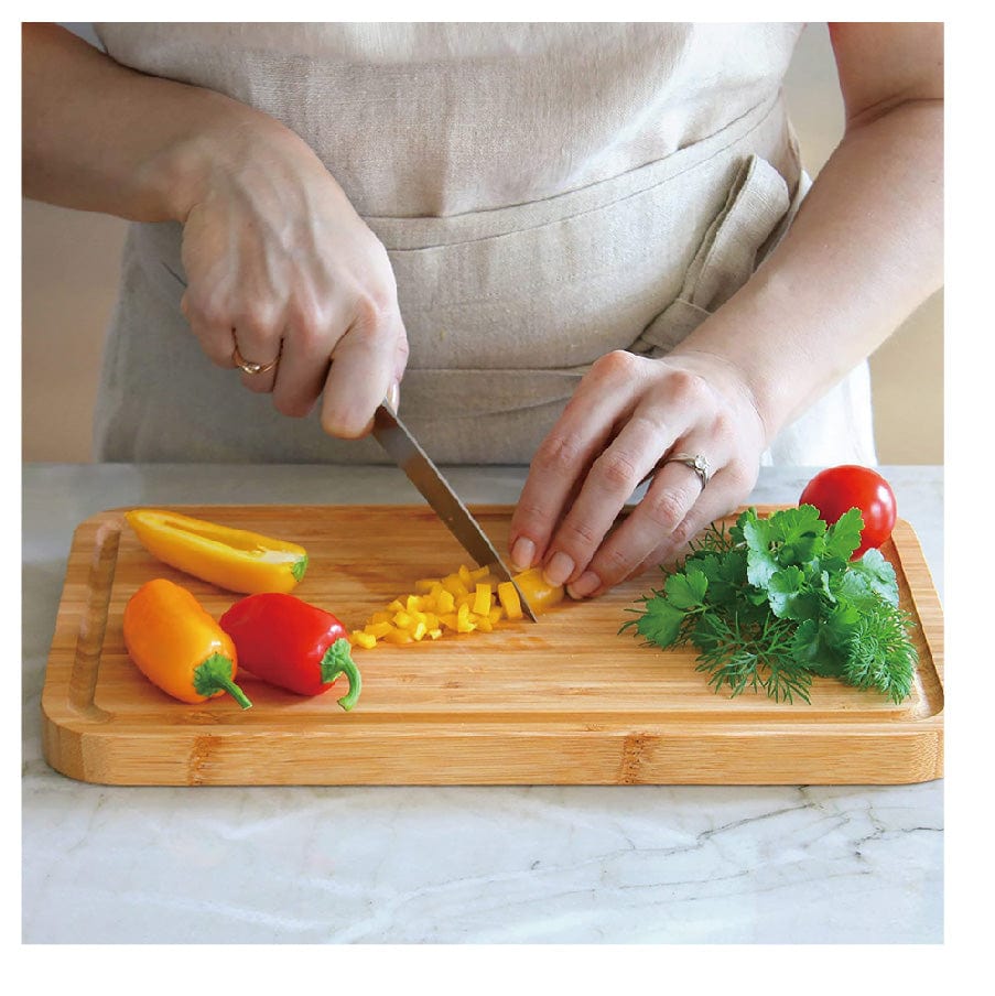 Living Today Bamboo Rectangle Steak Board with Cover