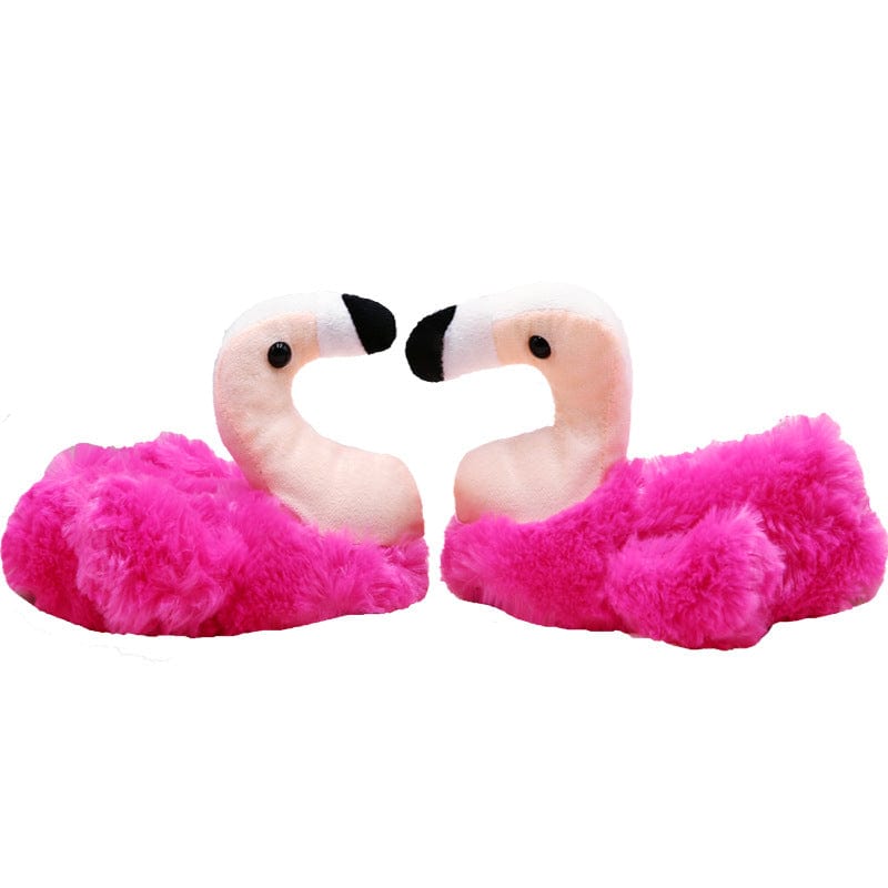 Living Today Fluffy Flamingo Slippers for Kids Size Medium 32/33 EUR