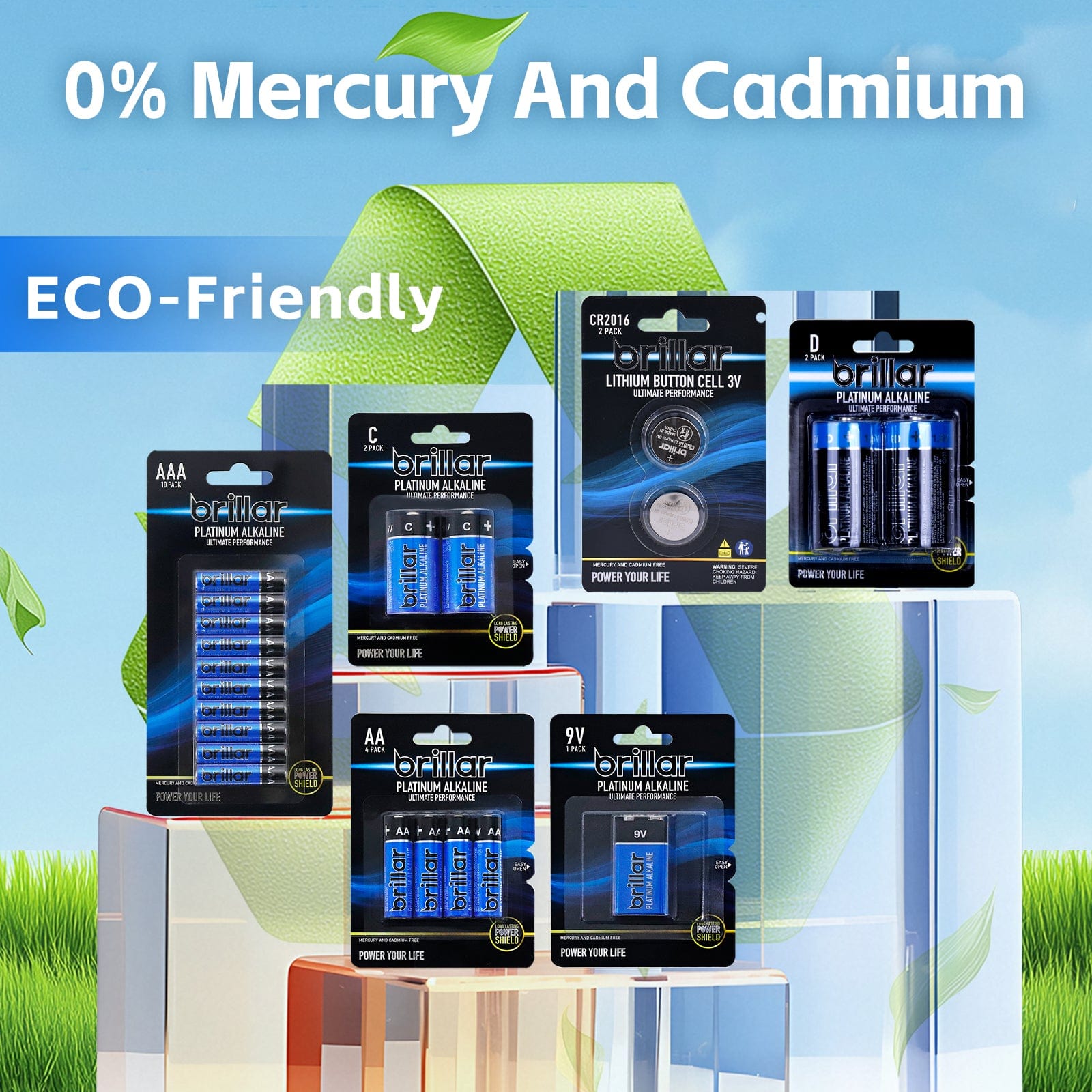 Brillar General Purpose Batteries 24 Pcs of AAA Platinum Alkaline Batteries