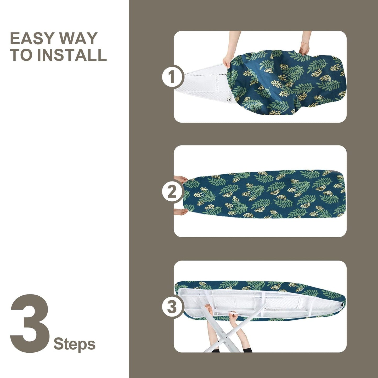 Clevinger Ironing Boards Ironing Board Cover Heat Resistant - Wattle Print