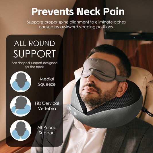 Flightmode Bags and Luggage Compact Luxury Memory Foam Travel Pillow
