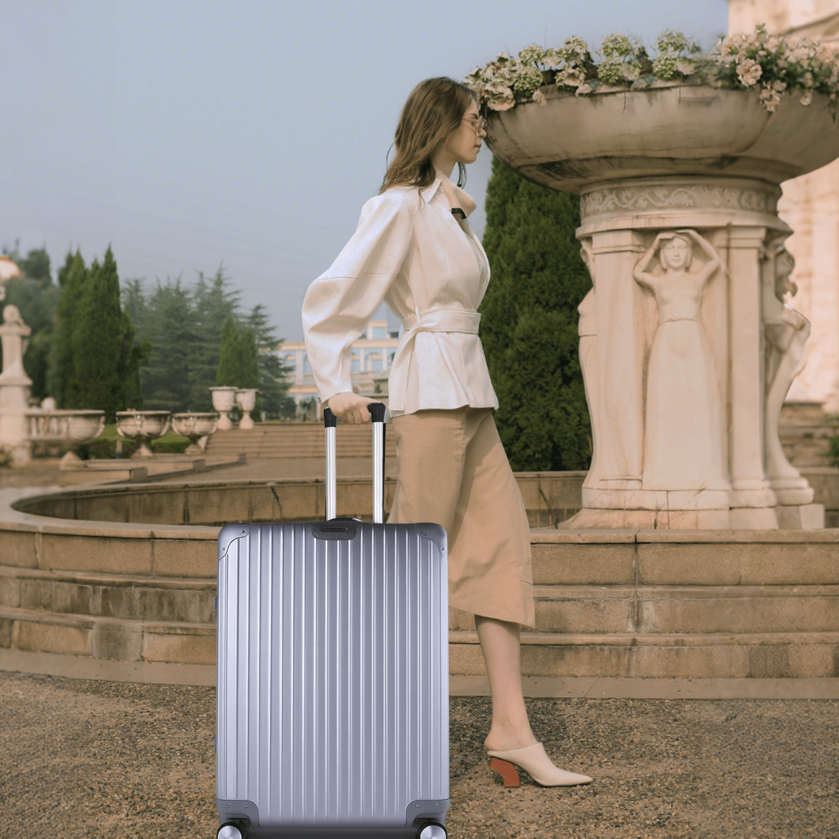 Flightmode Luggage & Bags Flightmode Travel Suitcase Large-Silver