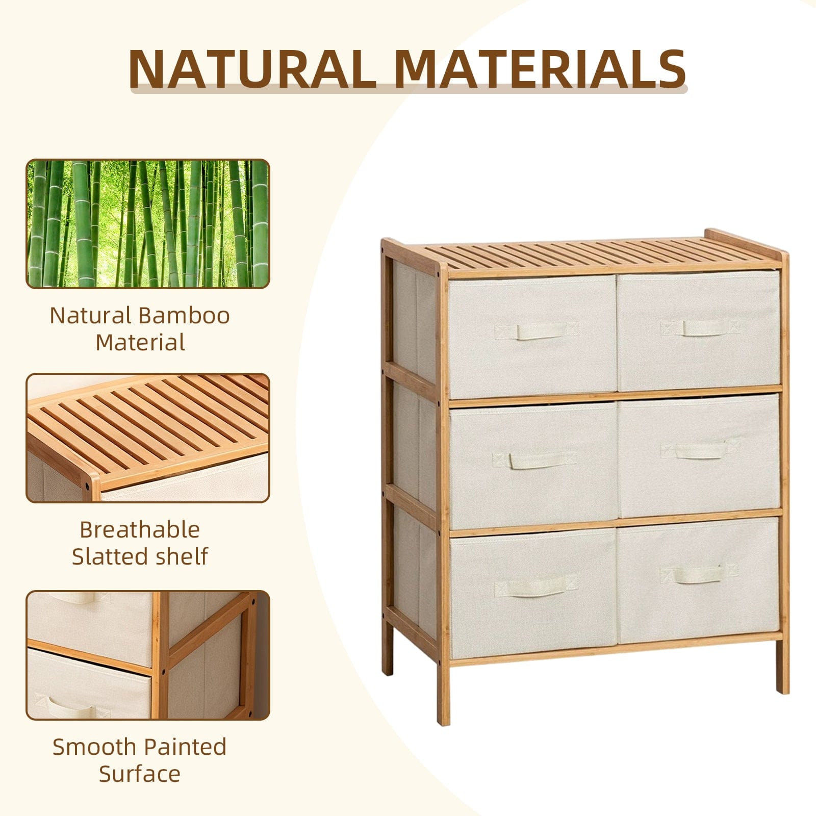 Clevinger 6 Drawer Bamboo Storage Chest