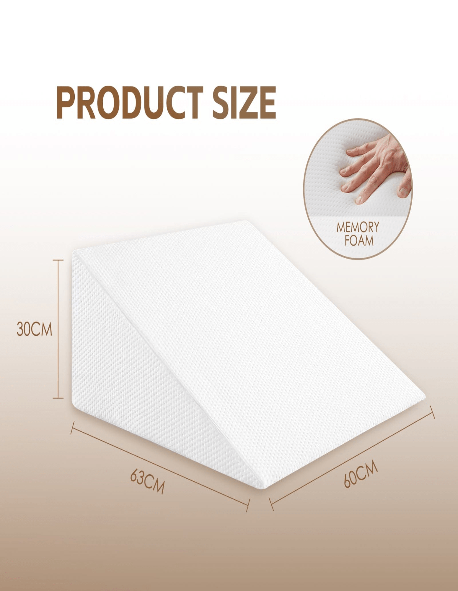 Living Today Pillows Clevinger Memory Foam Bed Wedge Back Support Pillow