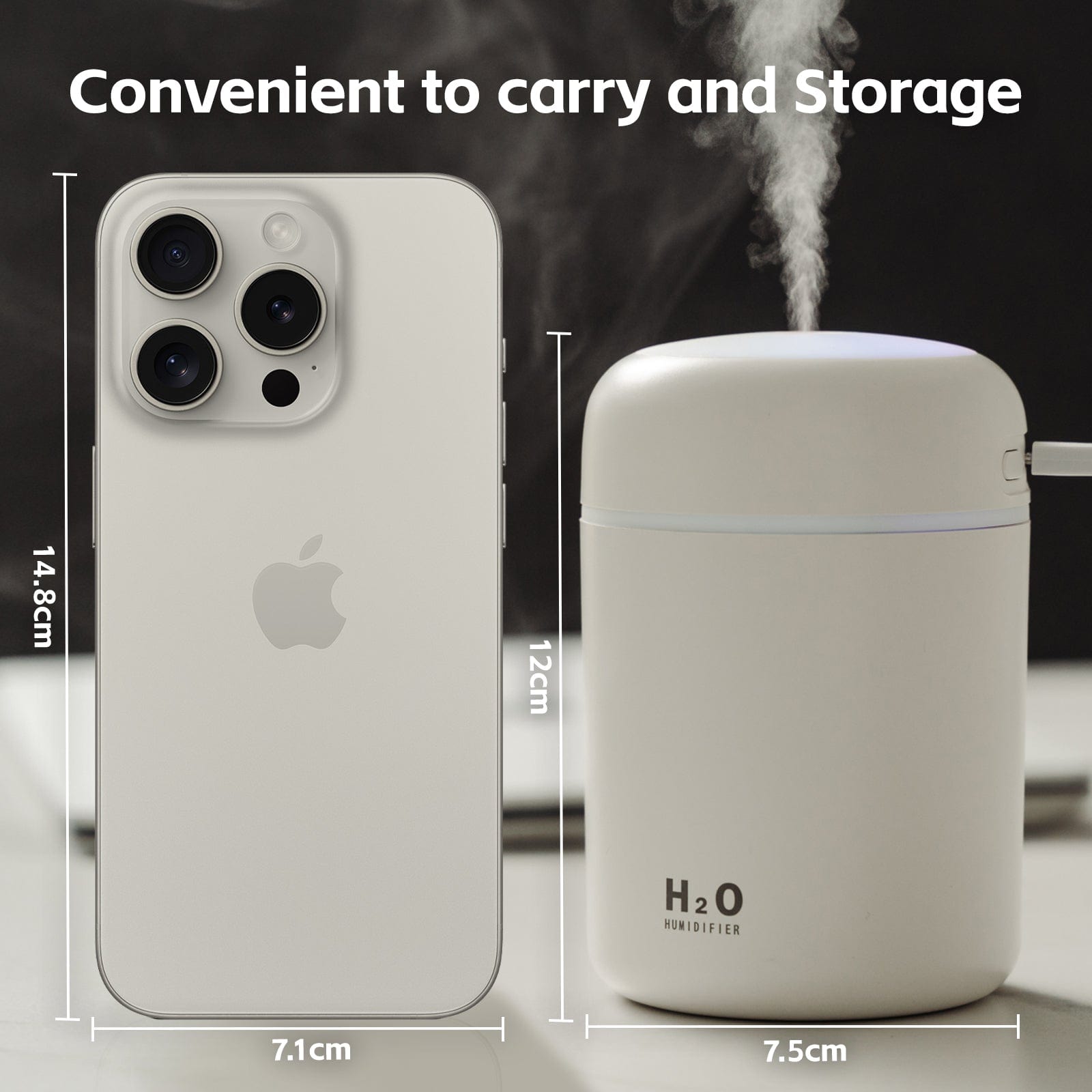 Living Today Humidifiers Living Today Mini LED Ultrasonic Humidifier 300ML