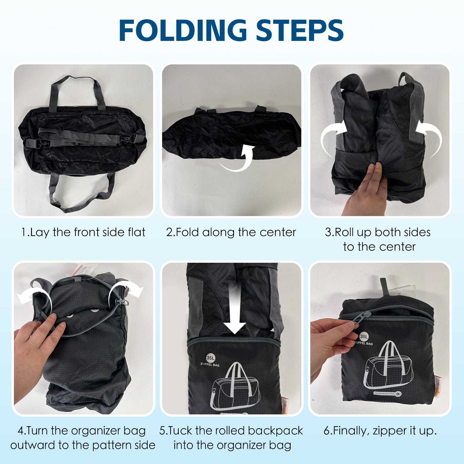 Flightmode 35L Foldable Lightweight Duffel Travel Bag