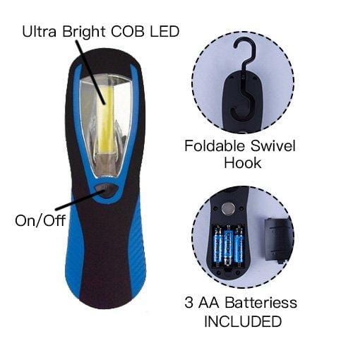 Brillar led light 300 Lumens Ultra Bright Work Light with COB LED Technology-Black