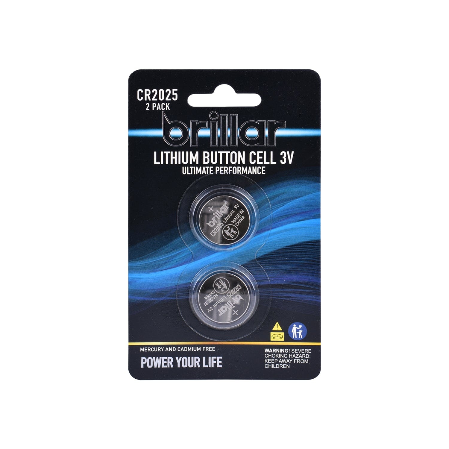 Brillar General Purpose Batteries Brillar CR2025 Lithium Button Cell 2pk