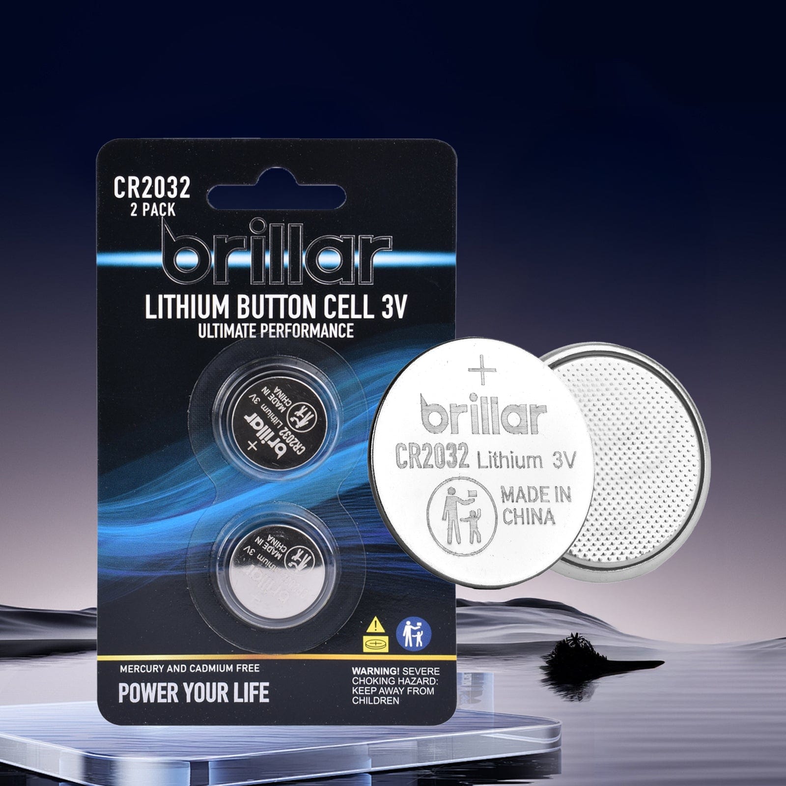 Brillar General Purpose Batteries 2 Pcs Brillar CR2032 Lithium Button Cell