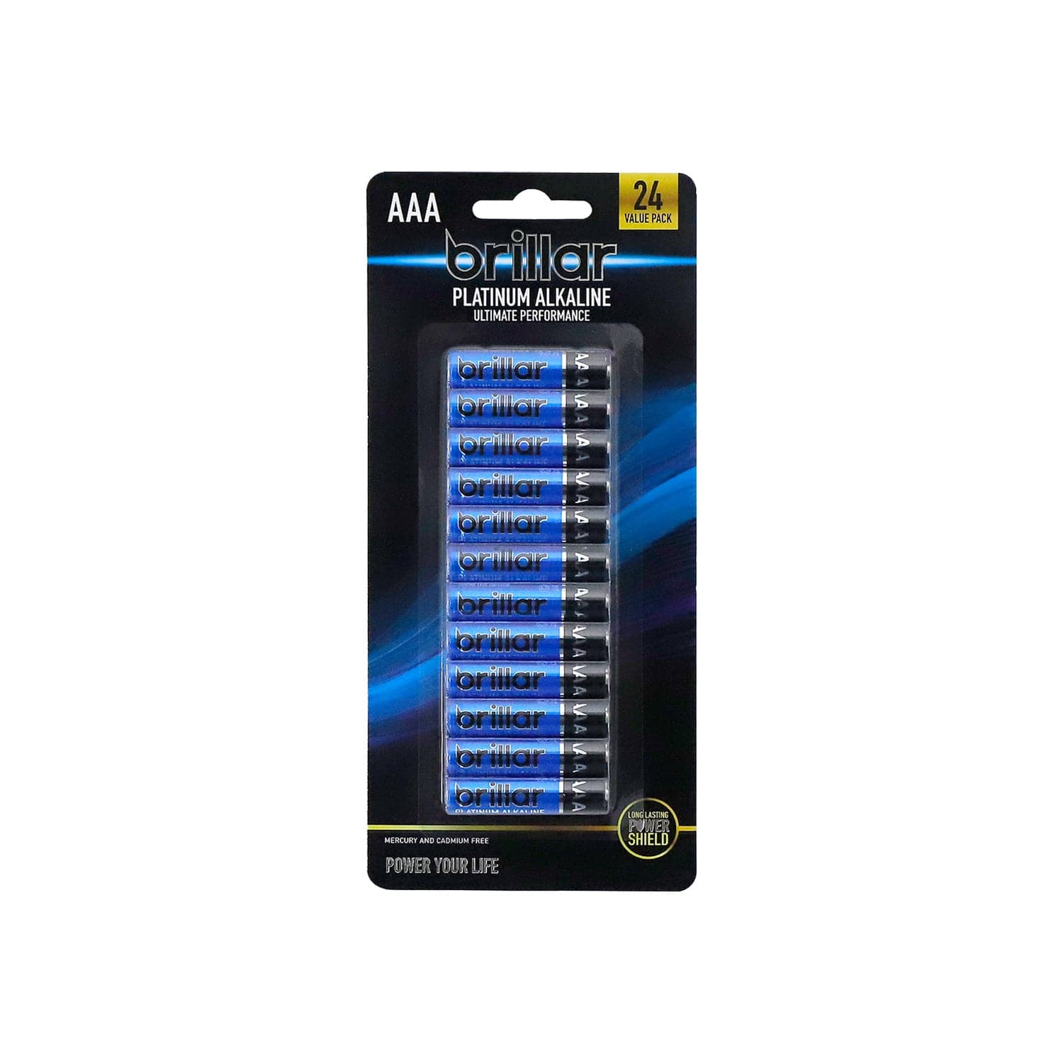 Brillar General Purpose Batteries 24 Pack of AAA Platinum Alkaline Batteries