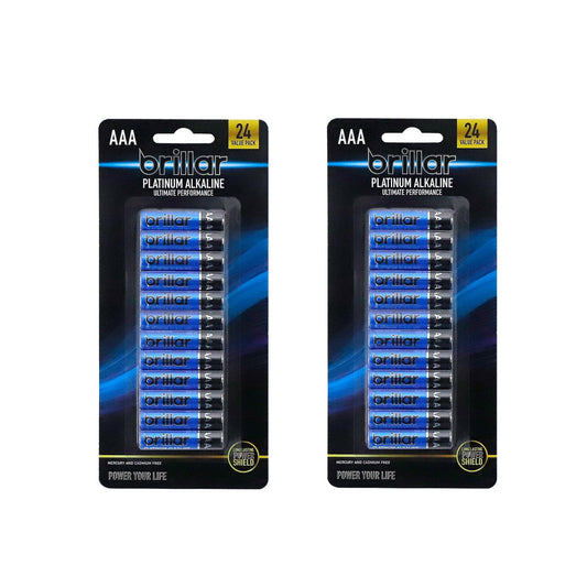 Brillar General Purpose Batteries 48 Pcs of AAA Platinum Alkaline Batteries