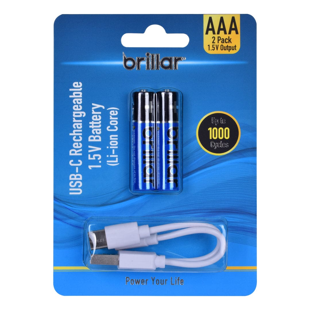 Living Today 2 PCS AAA USB Rechargeable LI-ION Battery