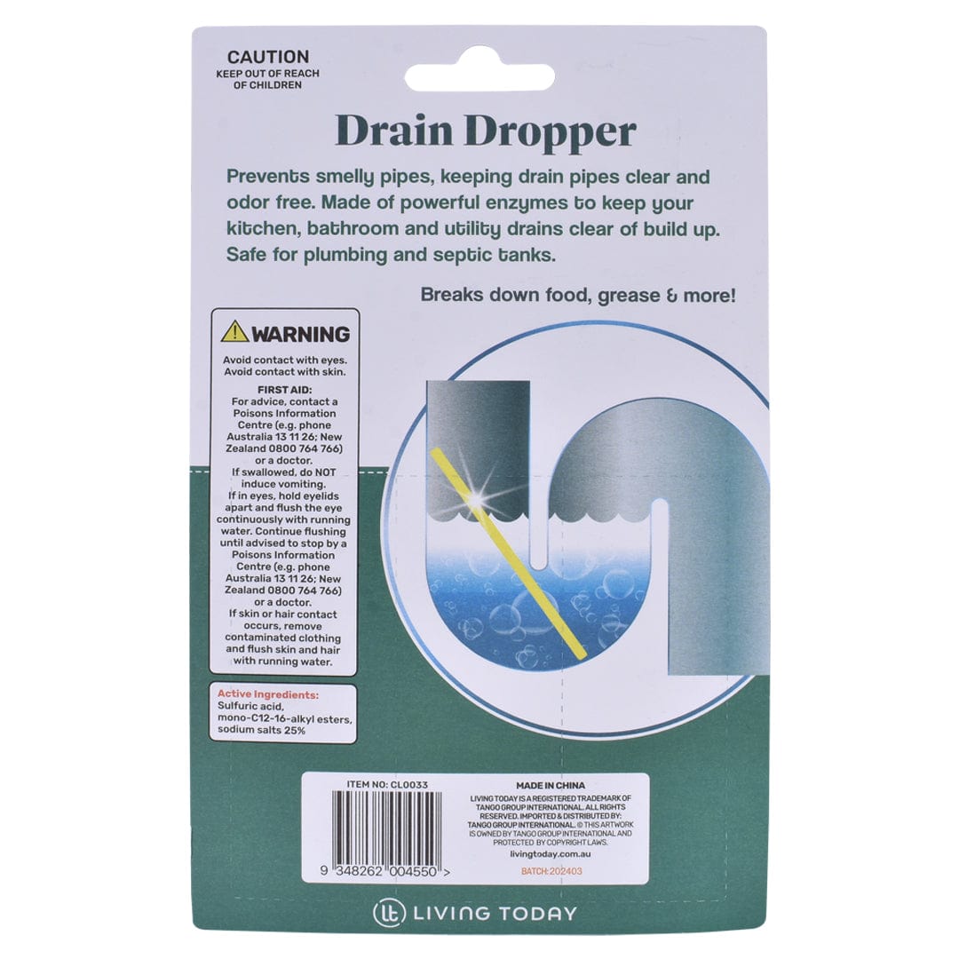 Living Today Cleaning 24 pcs Drain Dropper Stick