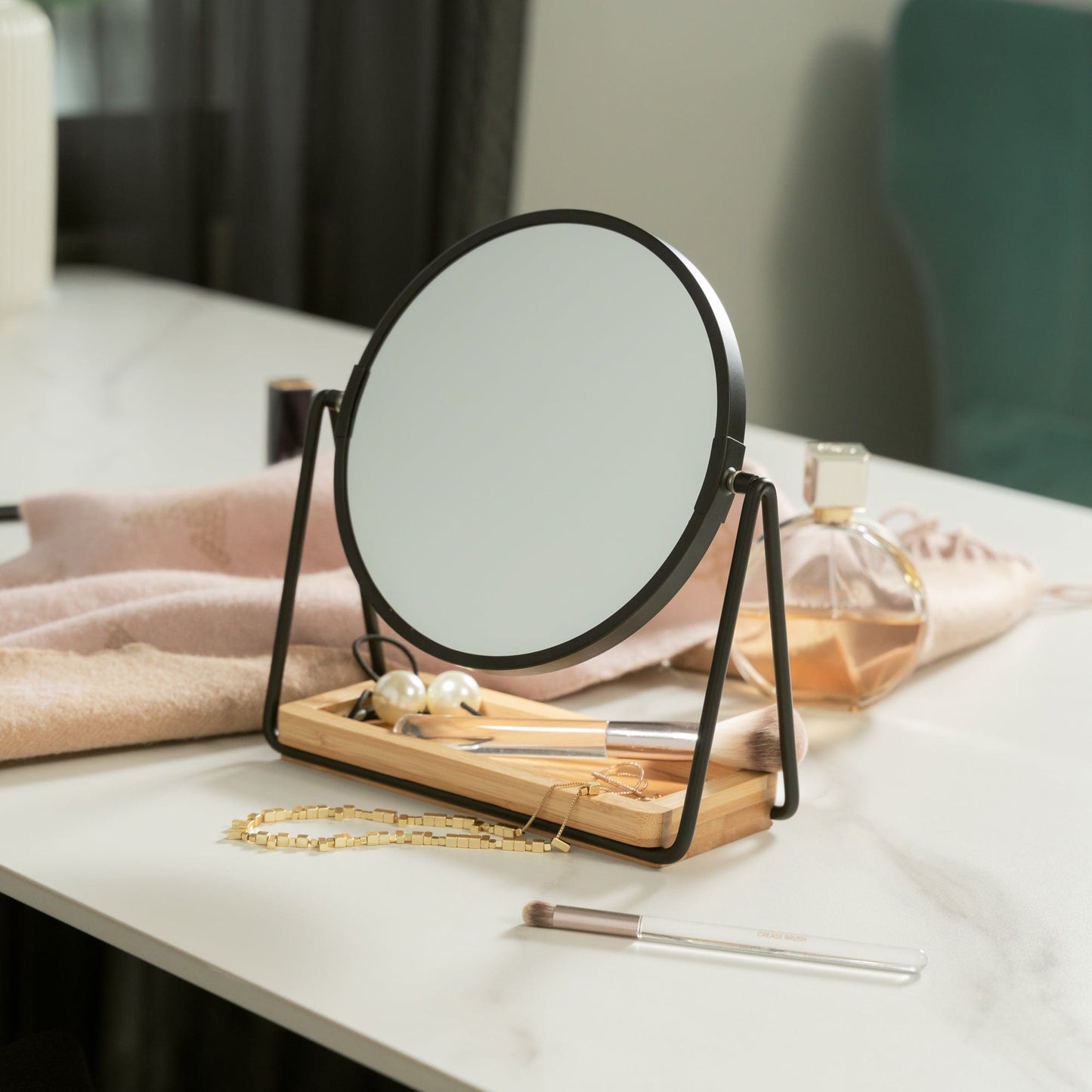 Clevinger Mirrors Clevinger Milan Bamboo Makeup, Vanity, and Beauty Mirror