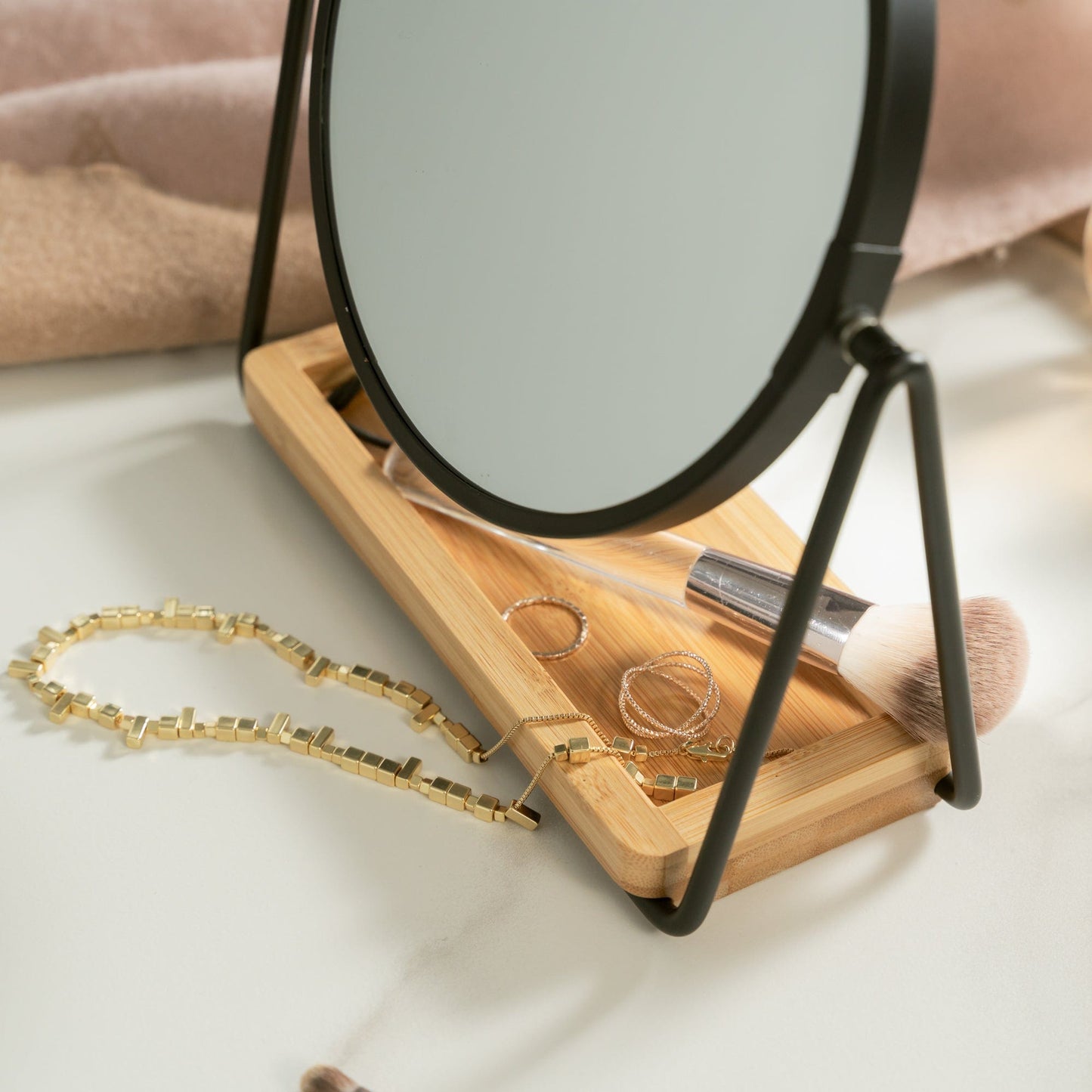 Clevinger Mirrors Clevinger Milan Bamboo Makeup, Vanity, and Beauty Mirror