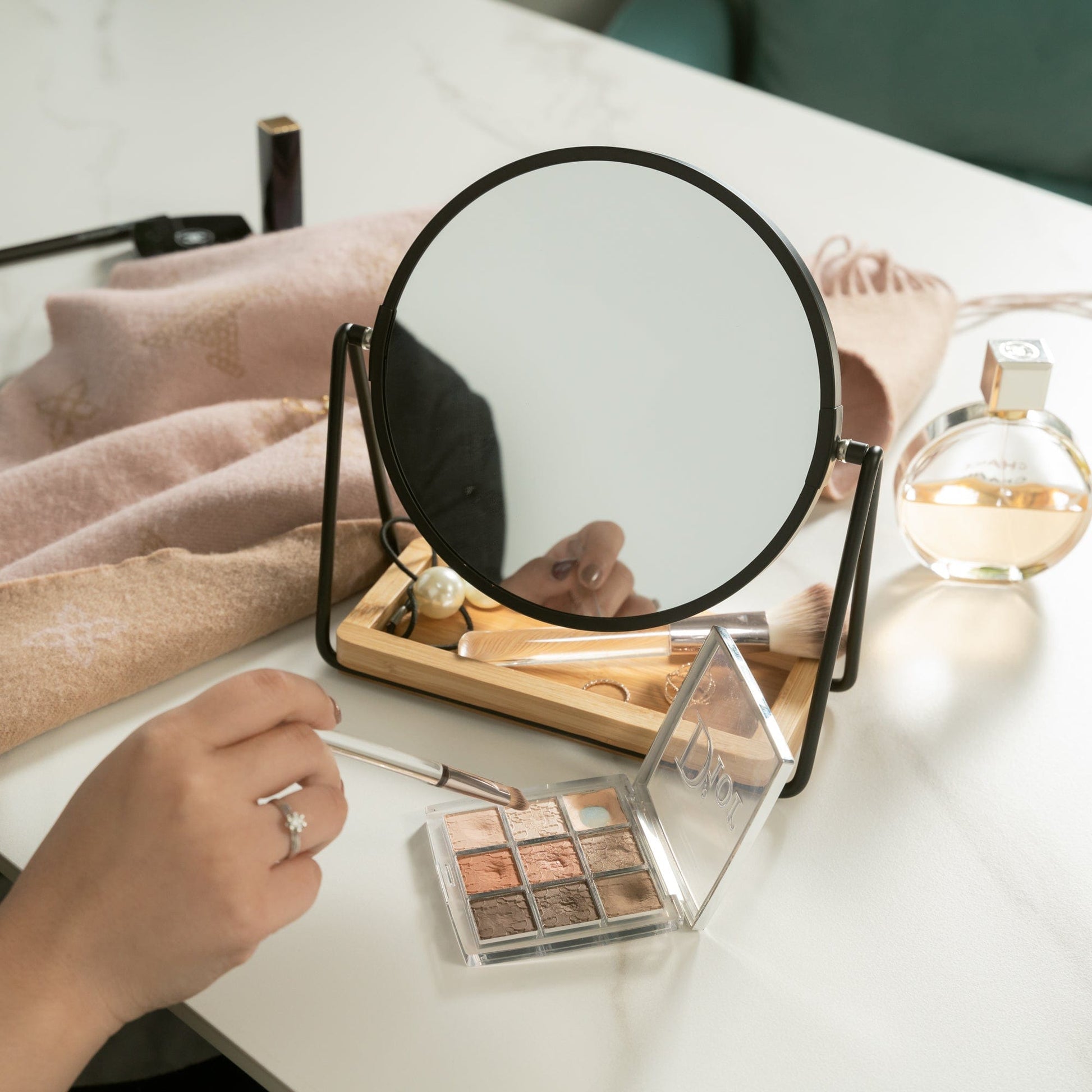 Clevinger Mirrors Clevinger Milan Bamboo Makeup, Vanity, and Beauty Mirror