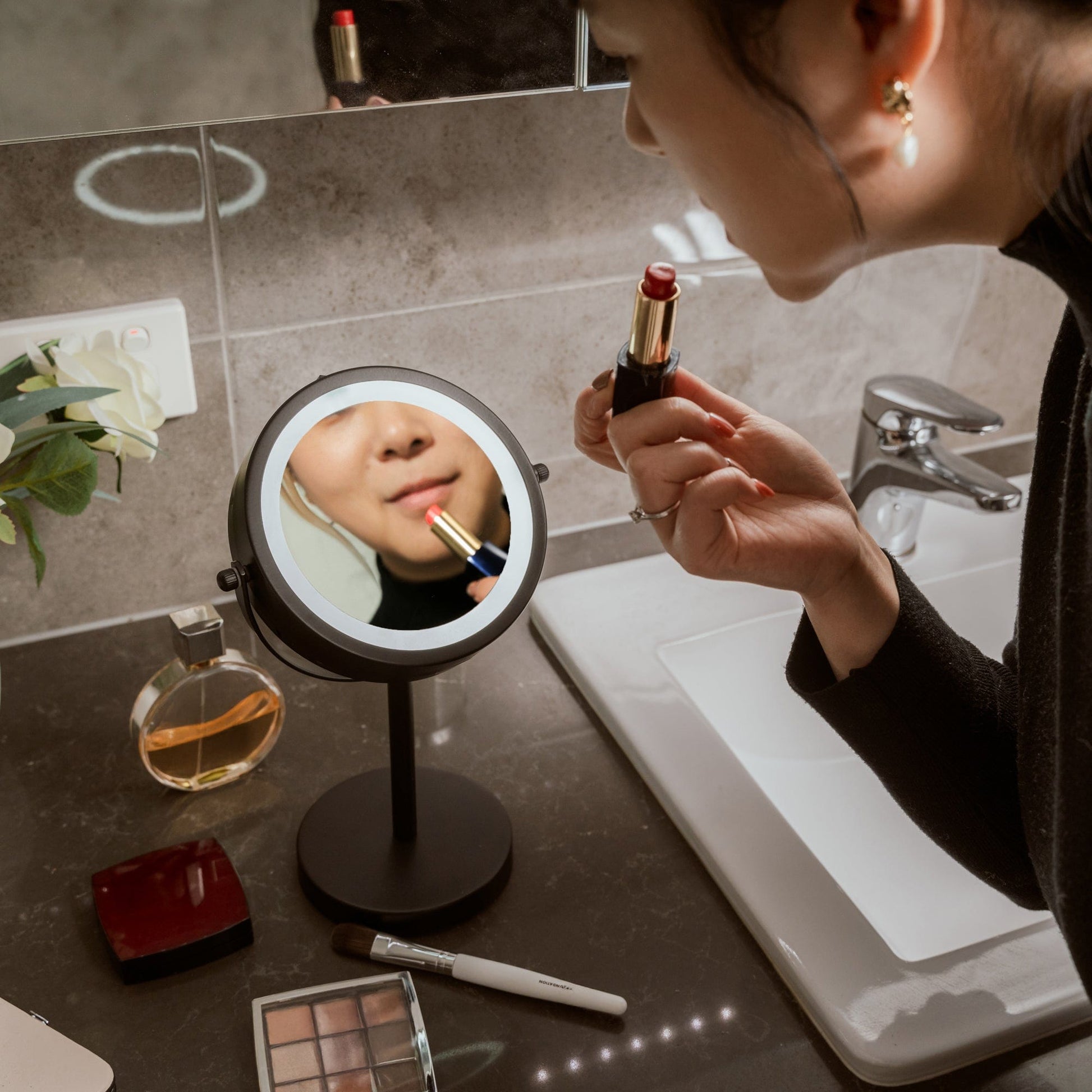 Clevinger Mirrors Clevinger Lisbon LED Illuminated Double Sided Mirror