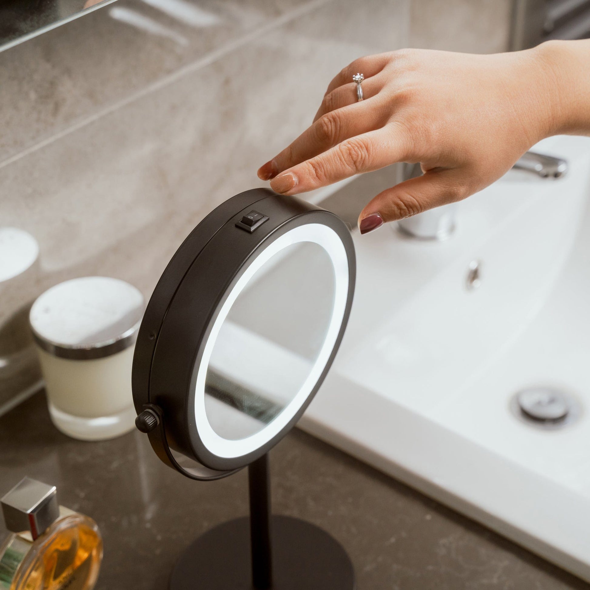 Clevinger Mirrors Clevinger Lisbon LED Illuminated Double Sided Mirror