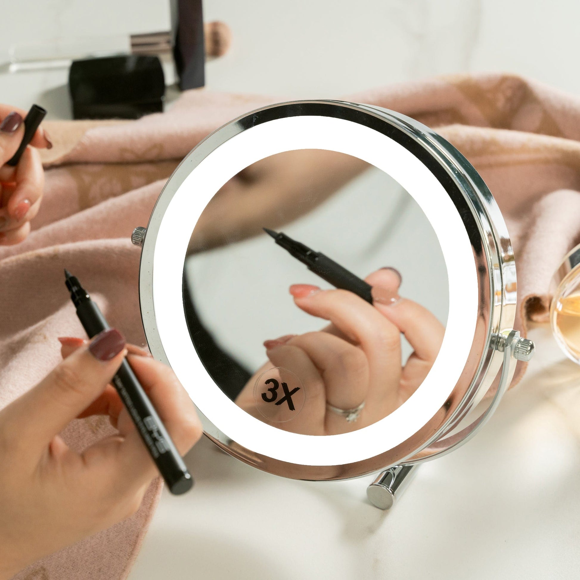 Clevinger Mirrors Clevinger San Marino 3x Magnifiying LED Illuminated Makeup Mirror