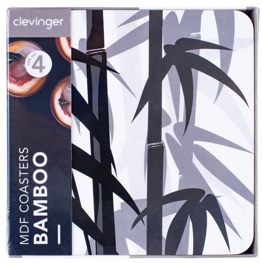 Clevinger dining coster Clevinger Set of 4 MDF Coasters Bamboo