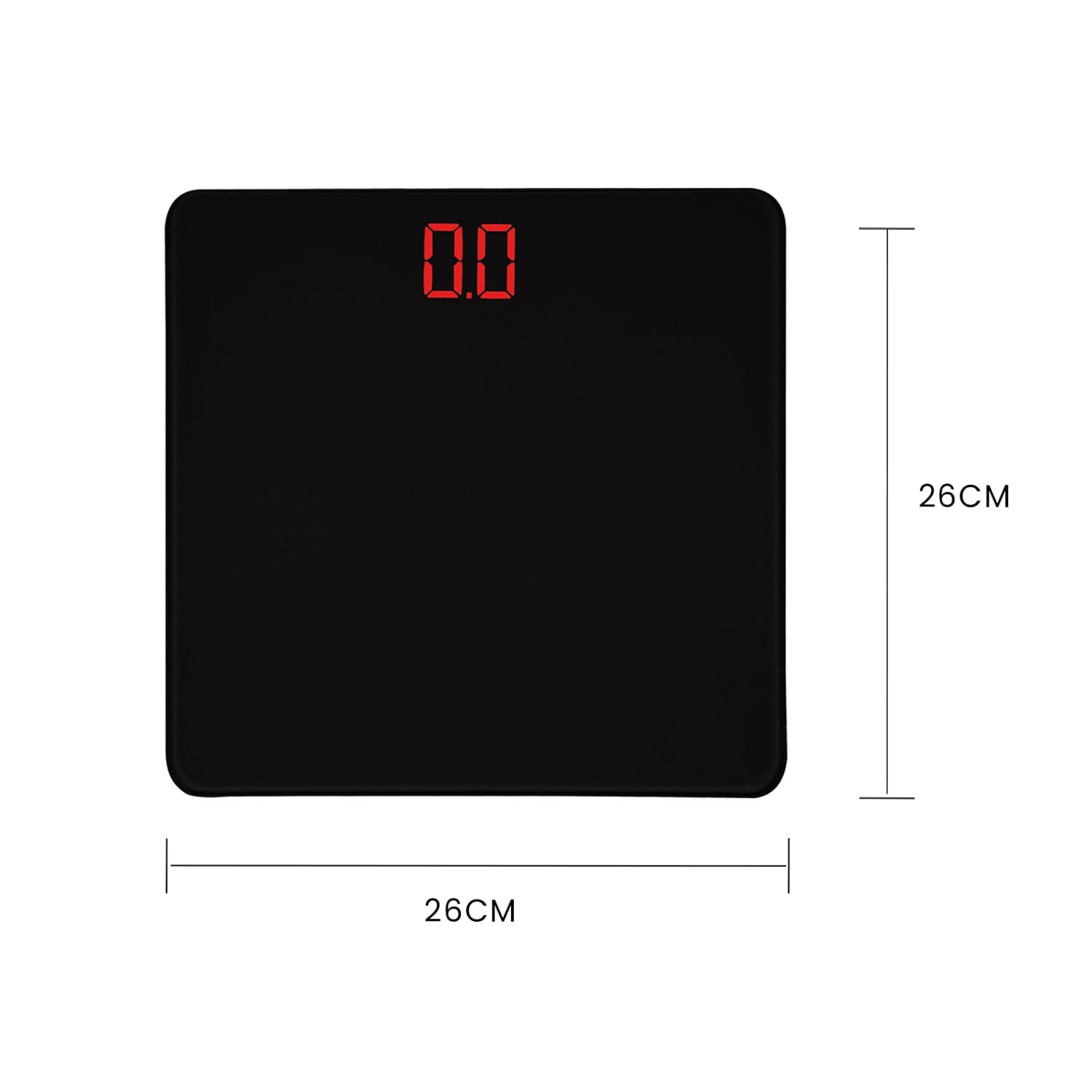 Clevinger weight scale Clevinger Digital Glass Bathroom Scale Max Capacity 180KG