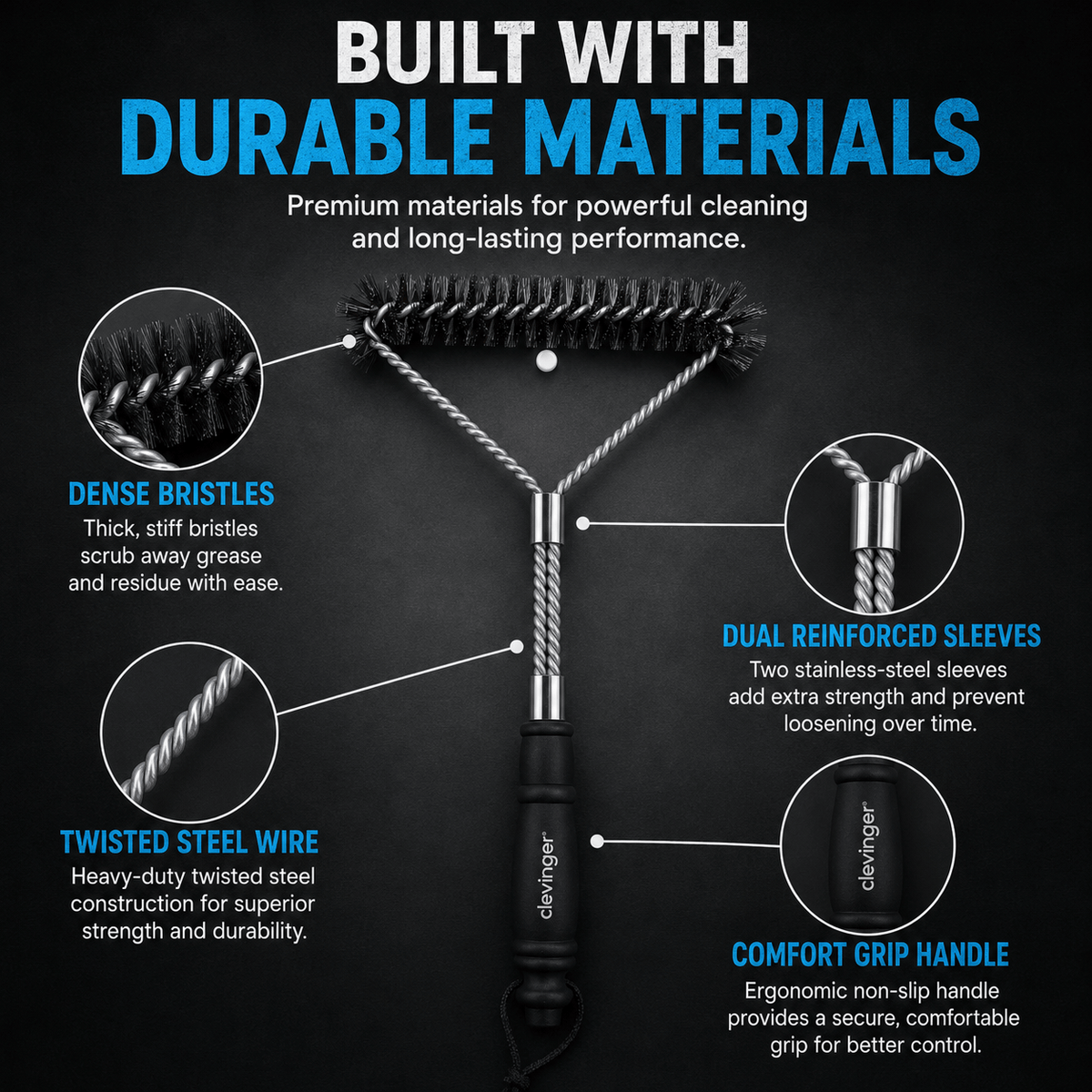 Living Today 40cm Heavy-Duty Grill Brush