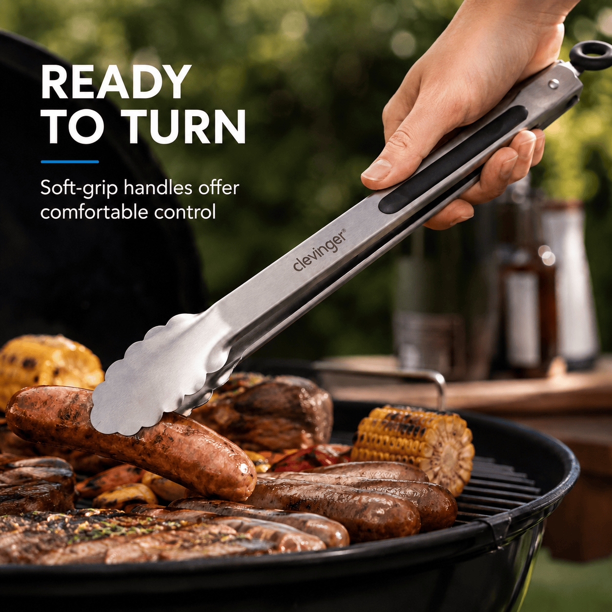 Living Today 34cm Stainless Steel BBQ Tongs