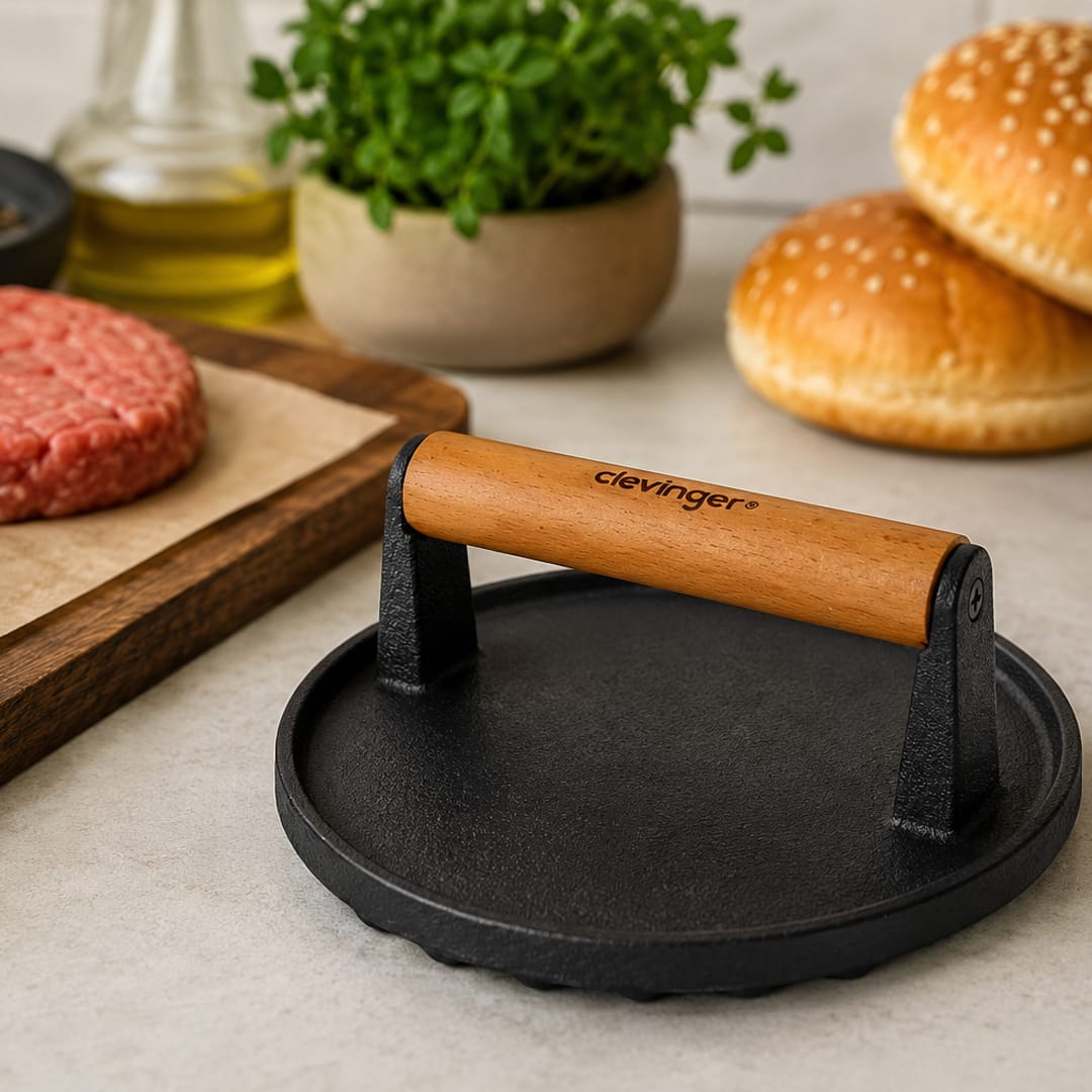 Living Today Cast Iron Burger Press