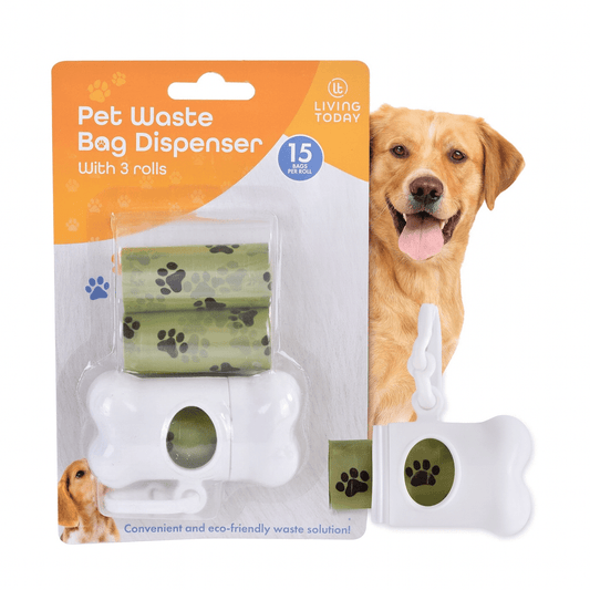 Living Today dog poop dispenser and bags Livingtoday Pet Dog Poop Dispenser and 45 Pcs Biodegradable Unscented Waste Bags