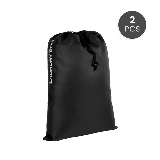 Flightmode 2 Pcs Travel Laundry Bag Drawstring Water Resistant Sports Gym Clothes Organiser