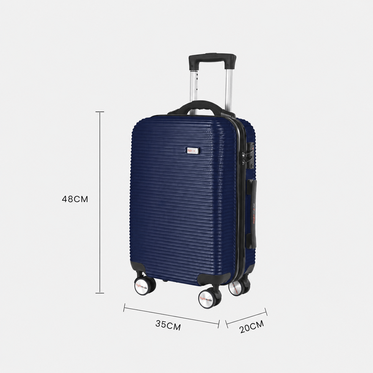 Flightmode 20" Digital Weighing Scale and USB Charging Port Lightweight Carry-on Luggage Suitcase Blue